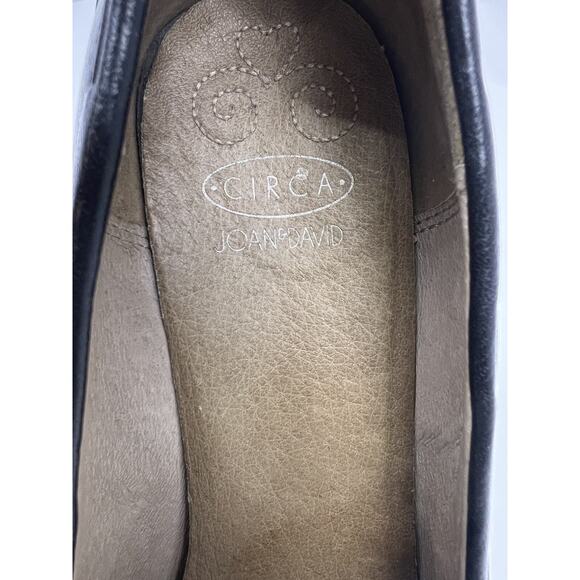 Vtg Circa Joan & David Heels Andre Black Leather Block Heel Womens 7 - Picture 4 of 9